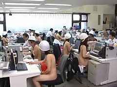 Hot Asian Babes getting Naked In the Office